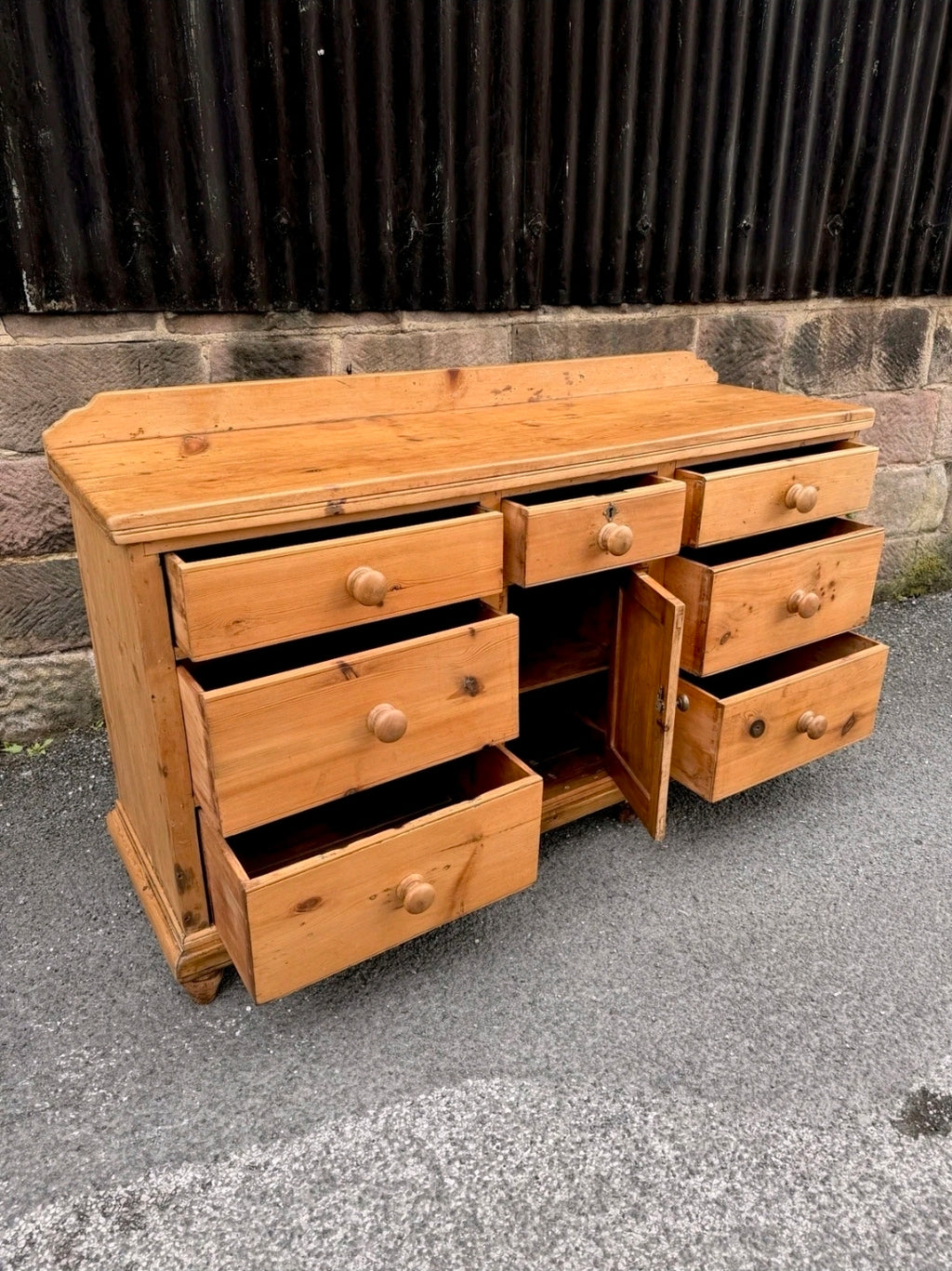 Antique Victorian Pine Lancashire Dresser/sideboard, Kitchen, Console, Farmhouse