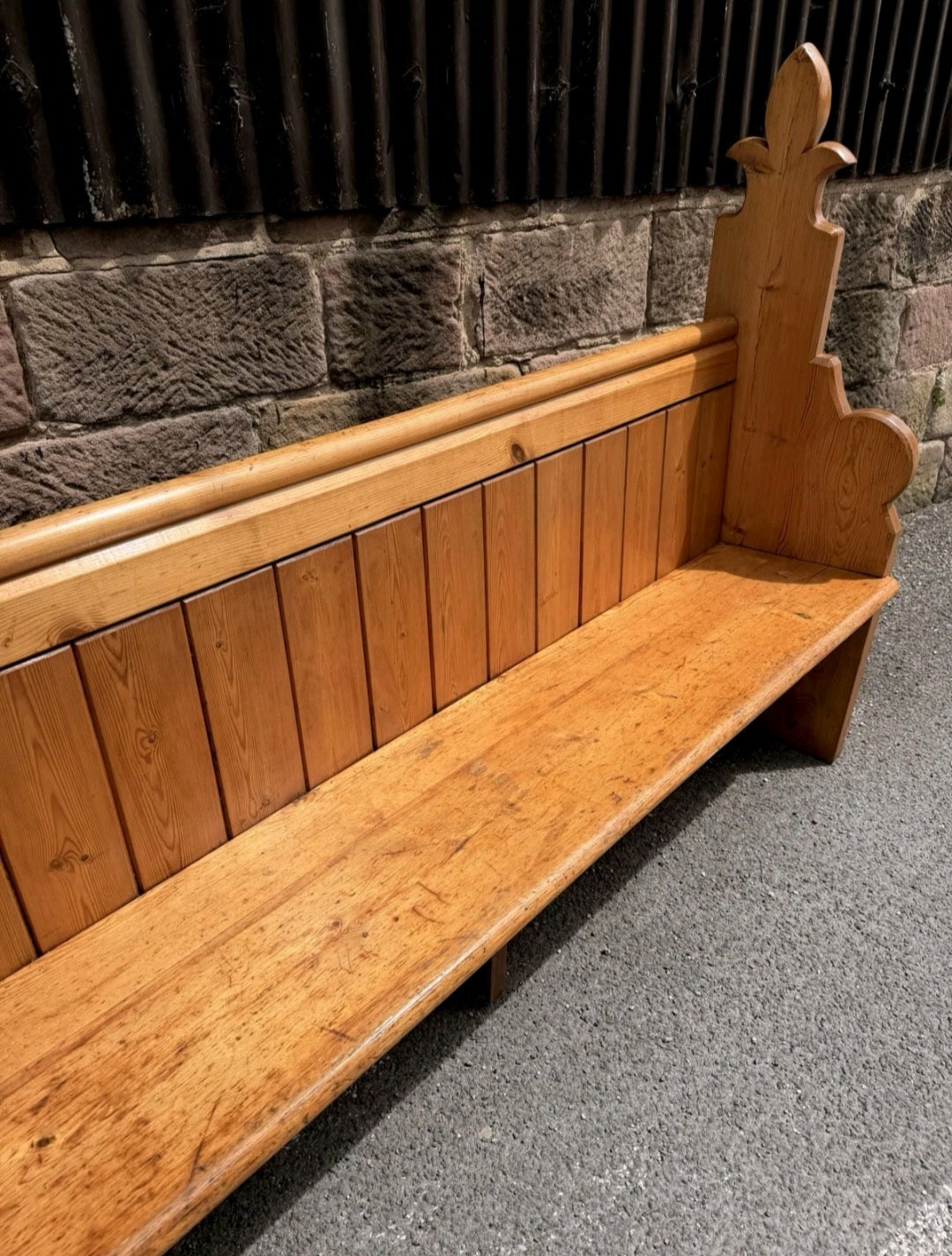 Victorian Pine Church Pew. 4 Seater, Hallway, Bench, Kitchen Seating, Dining