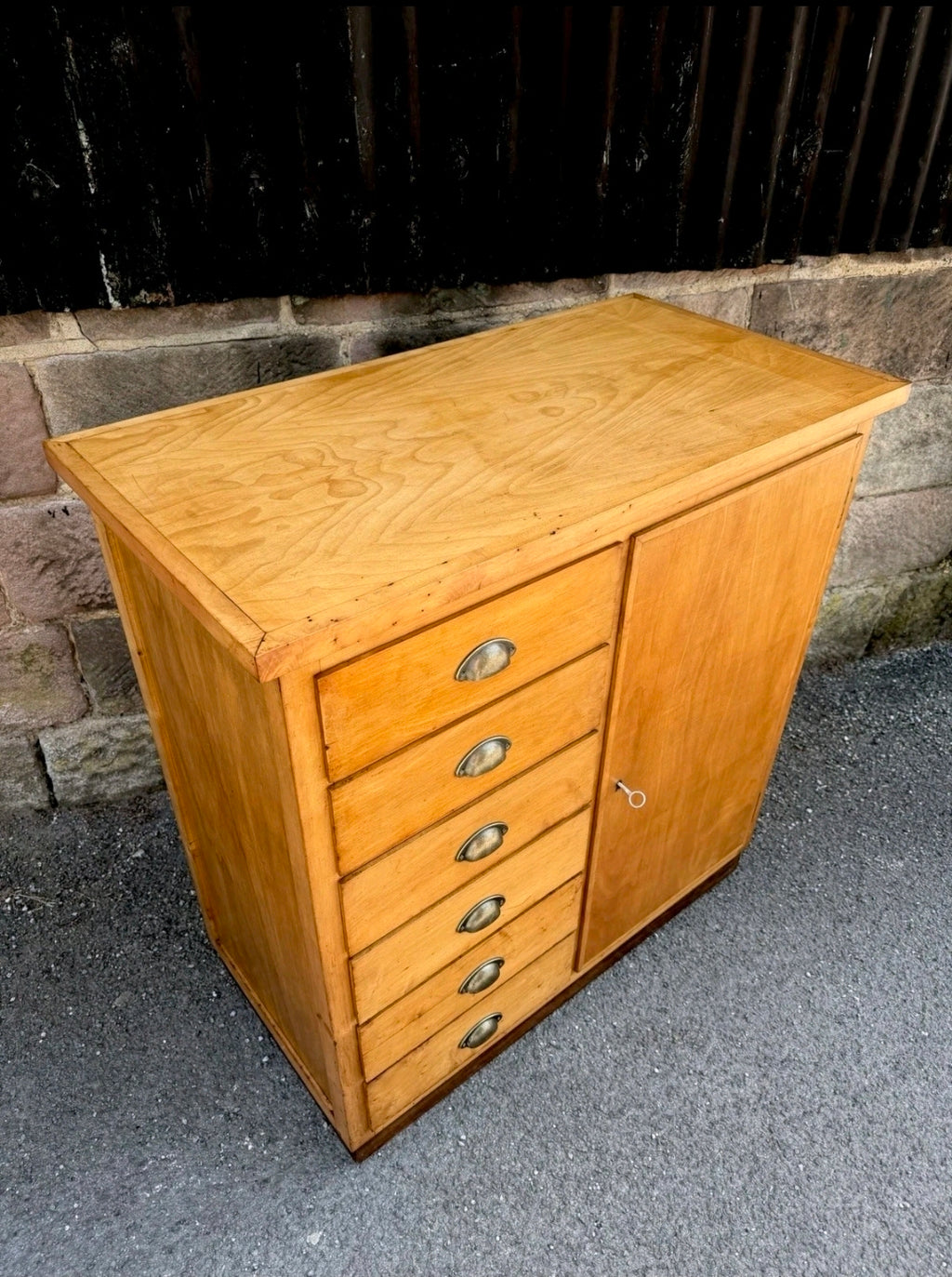 Mid Century Merchants Chest Of Drawers, Cupboard, Haberdashery,Bedroom,Clothes
