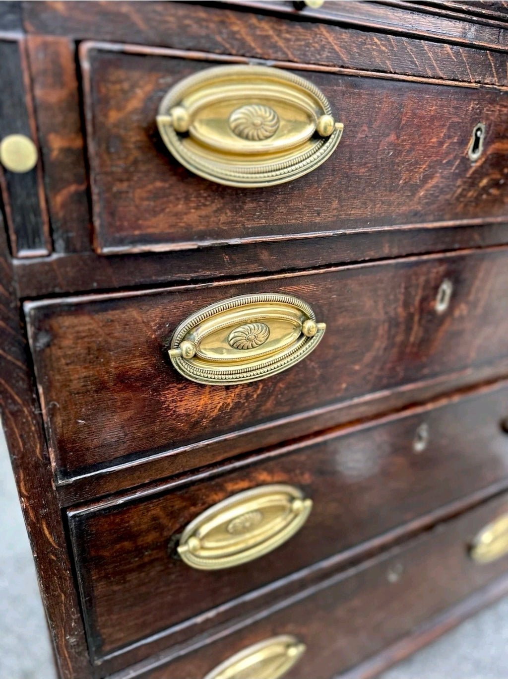 Antique George III Estate Office Cabinet. Oak, c1810, Country House, Storage