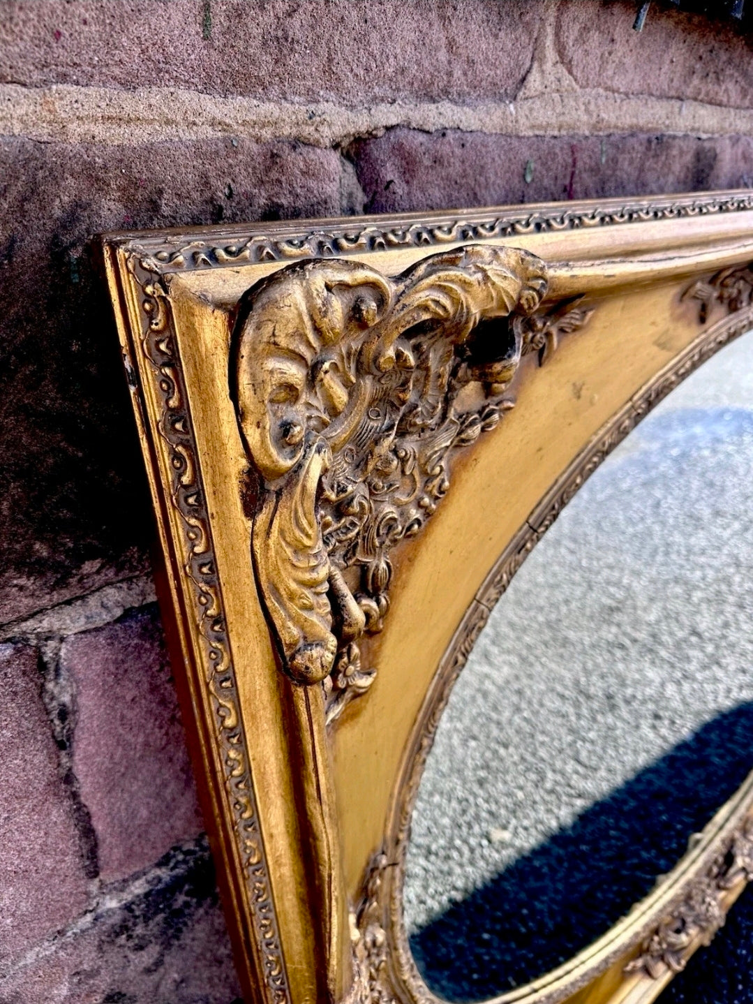 Large Ornate Gilt Framed Late 19th Century Italian Mirror