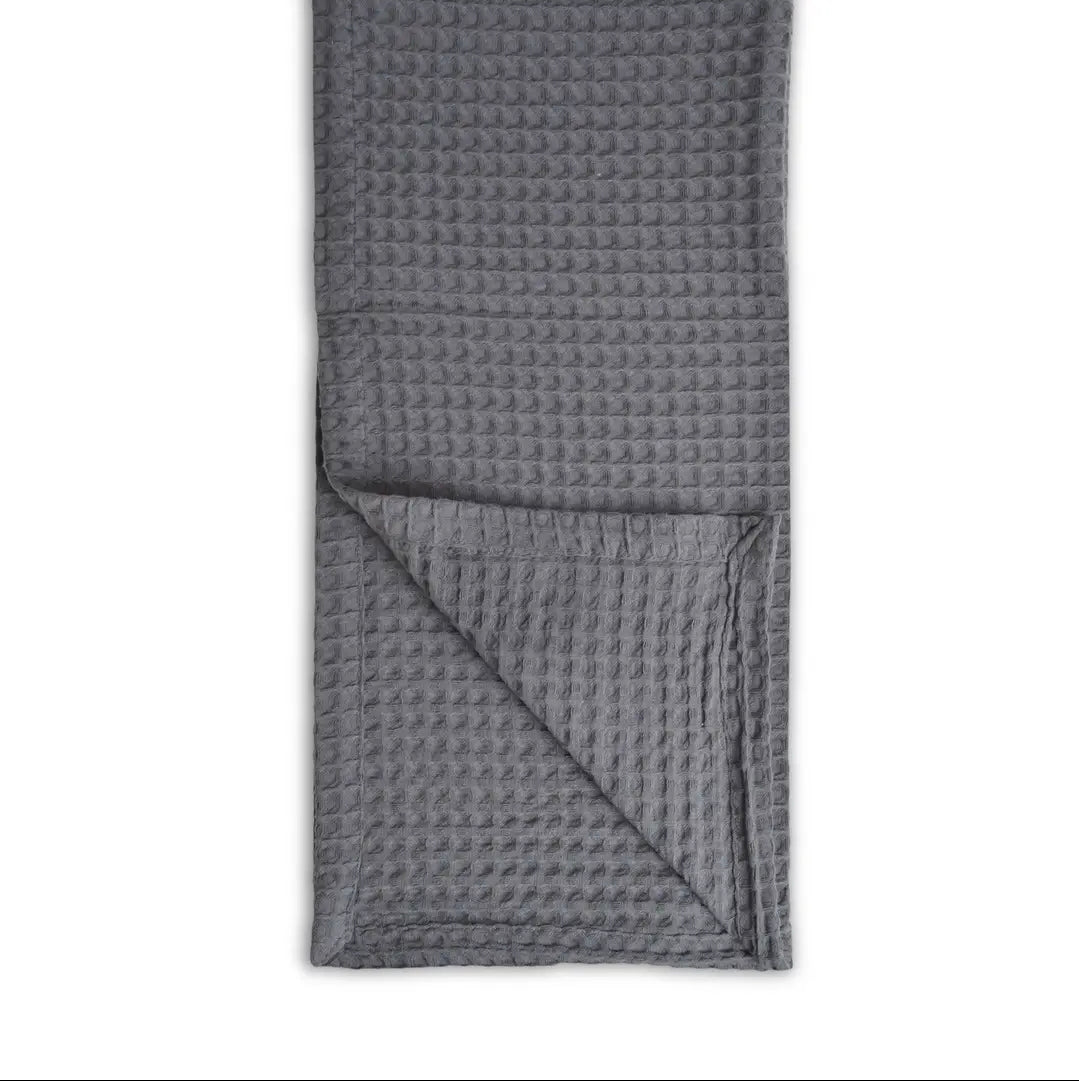Hotel Waffle Throw Blanket - 100% Cotton (Graphite)