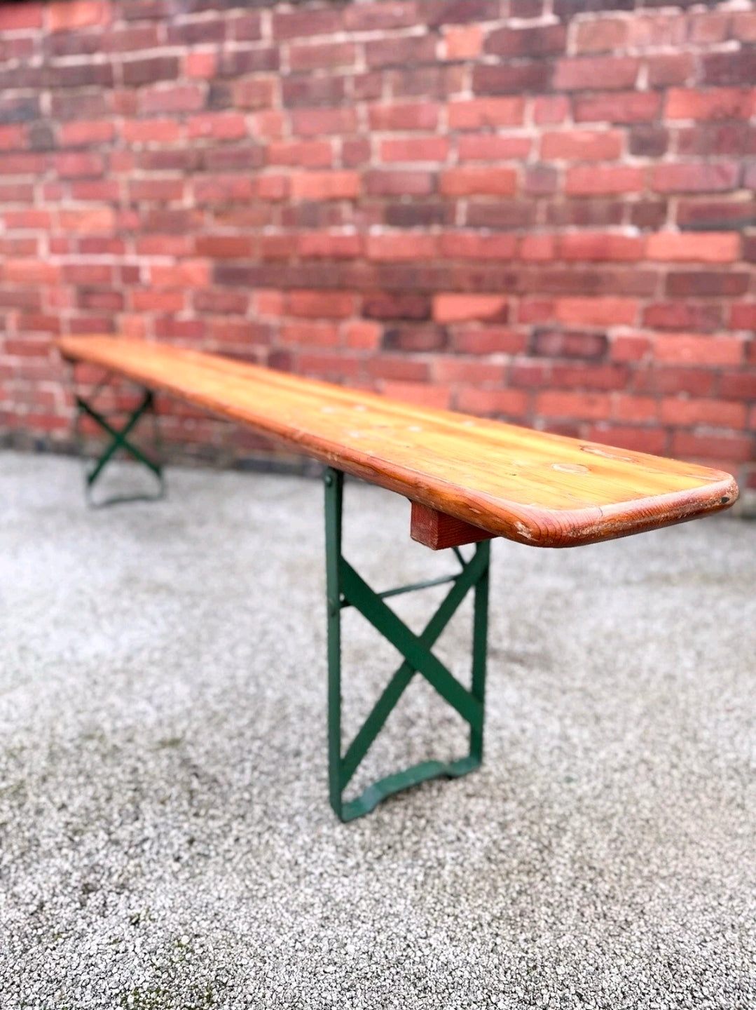Vintage Italian Hardwood Beer Festival Benches, Dining, Pub, Bar, Garden Bench