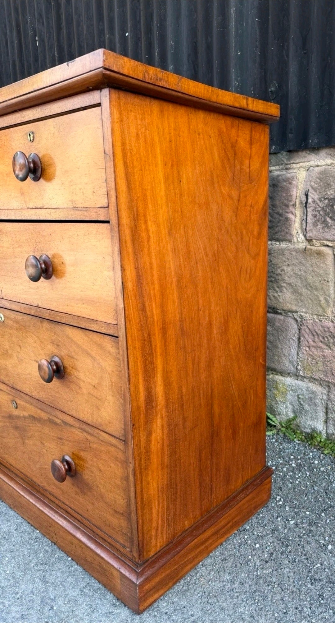 Antique Mahogany Chest Of Drawers, Late Victorian, 5 Drawers, Bedroom