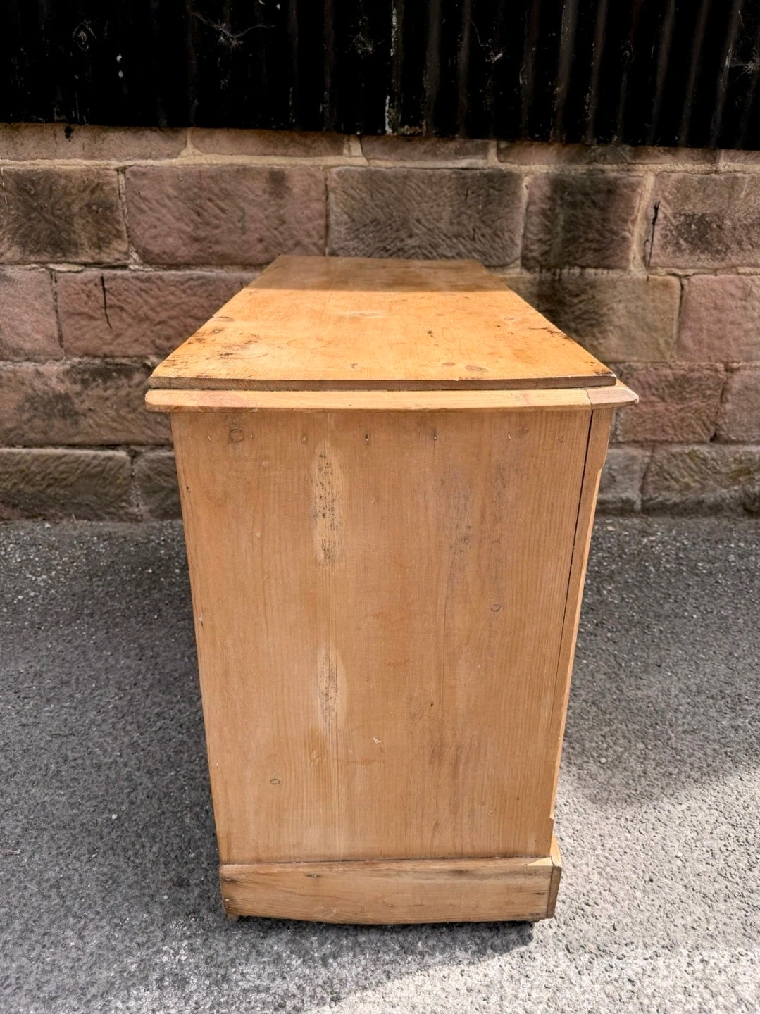 Rustic Antique Victorian Waxed Pine Chest Of Drawers, Country Cottage, Bedroom.