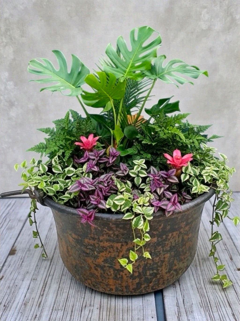 Antique Large Italian Copper Cauldron c1880.Garden Planter,Statement Ice Bucket