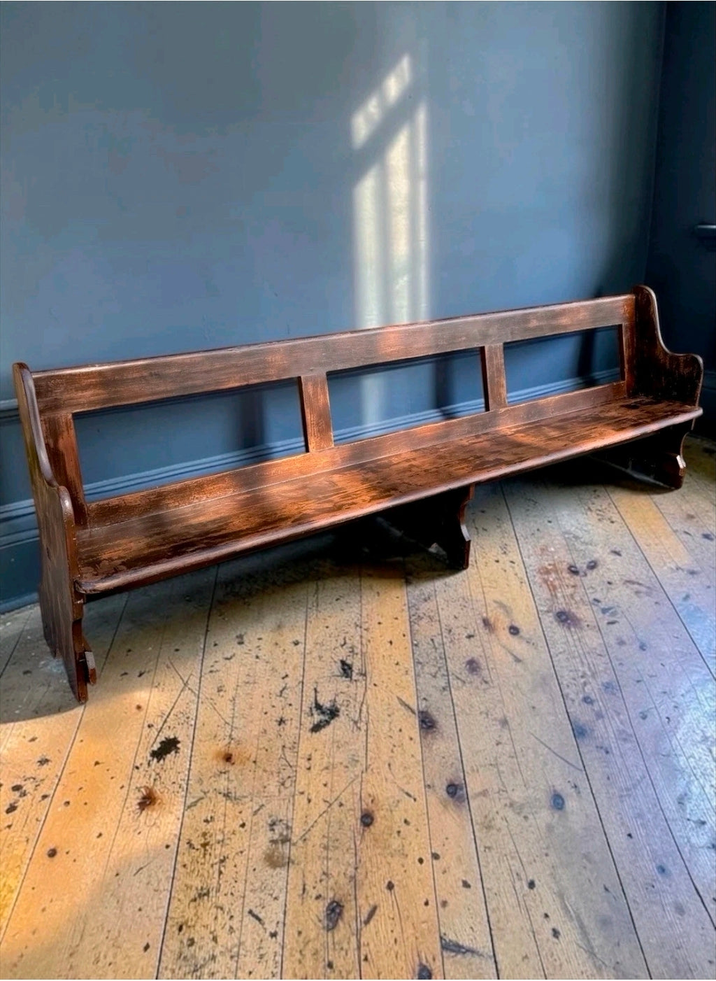 Victorian Pine Church Pew. 6 Seater, Hallway, Bench, Kitchen Seating, Dining
