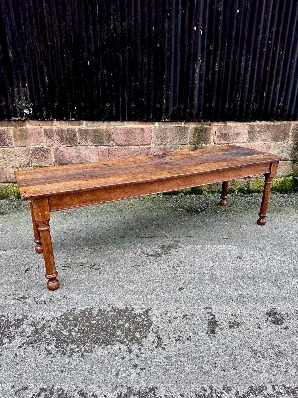 Large Oak Refectory Farmhouse Table. 19th Century, Rustic. 10 Seater. 8ft
