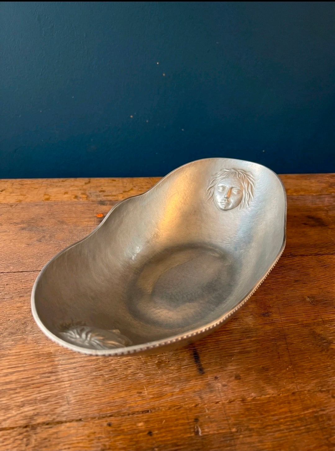 Vintage Italian Pewter Dish, Display Dish, Serving Dish, Table Decoration.