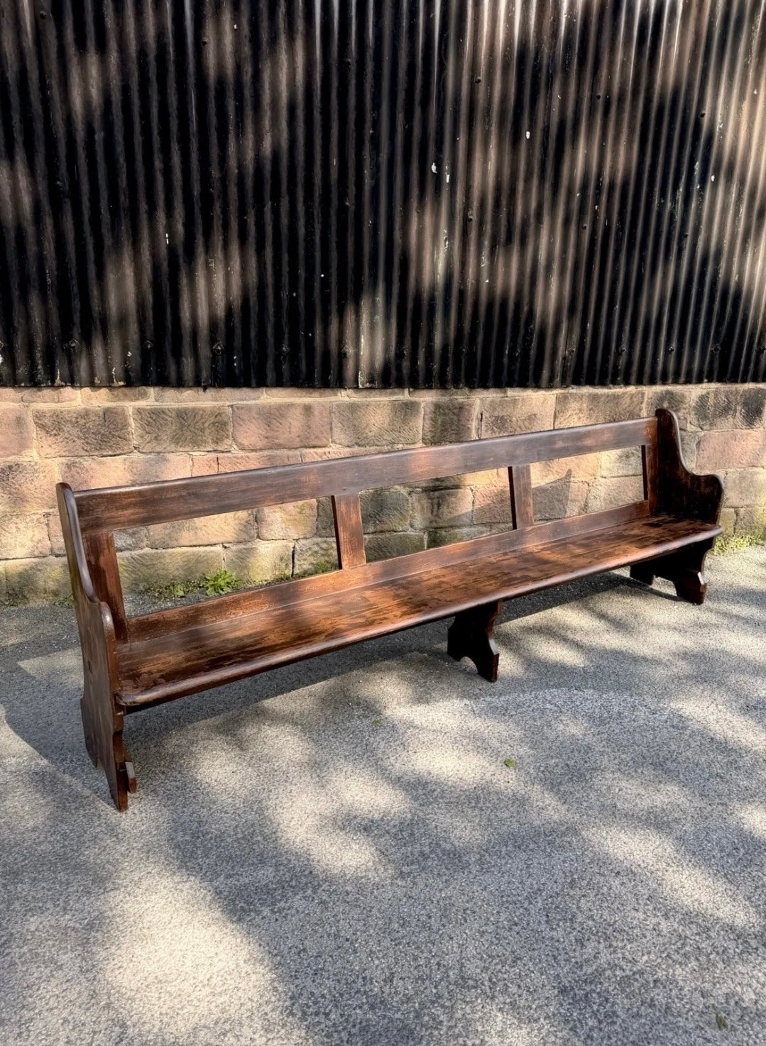 Victorian Pine Church Pew. 6 Seater, Hallway, Bench, Kitchen Seating, Dining
