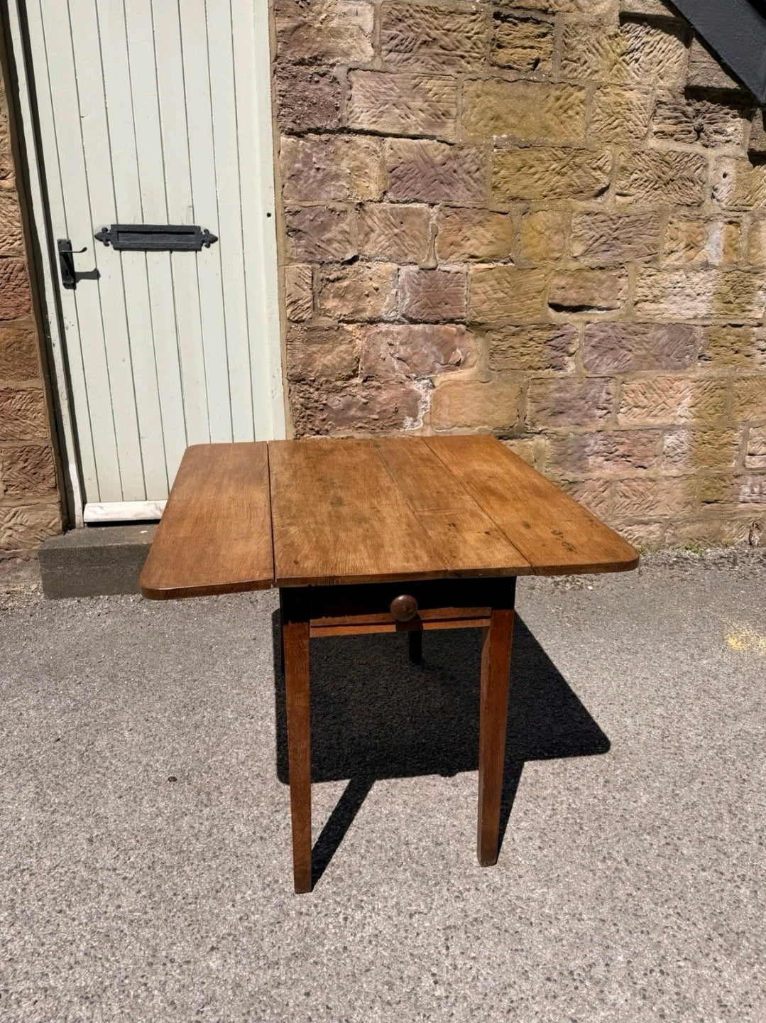 Antique Oak Pembroke Table, Rustic, Side Table, Occasional Dining, 2-4 Seater