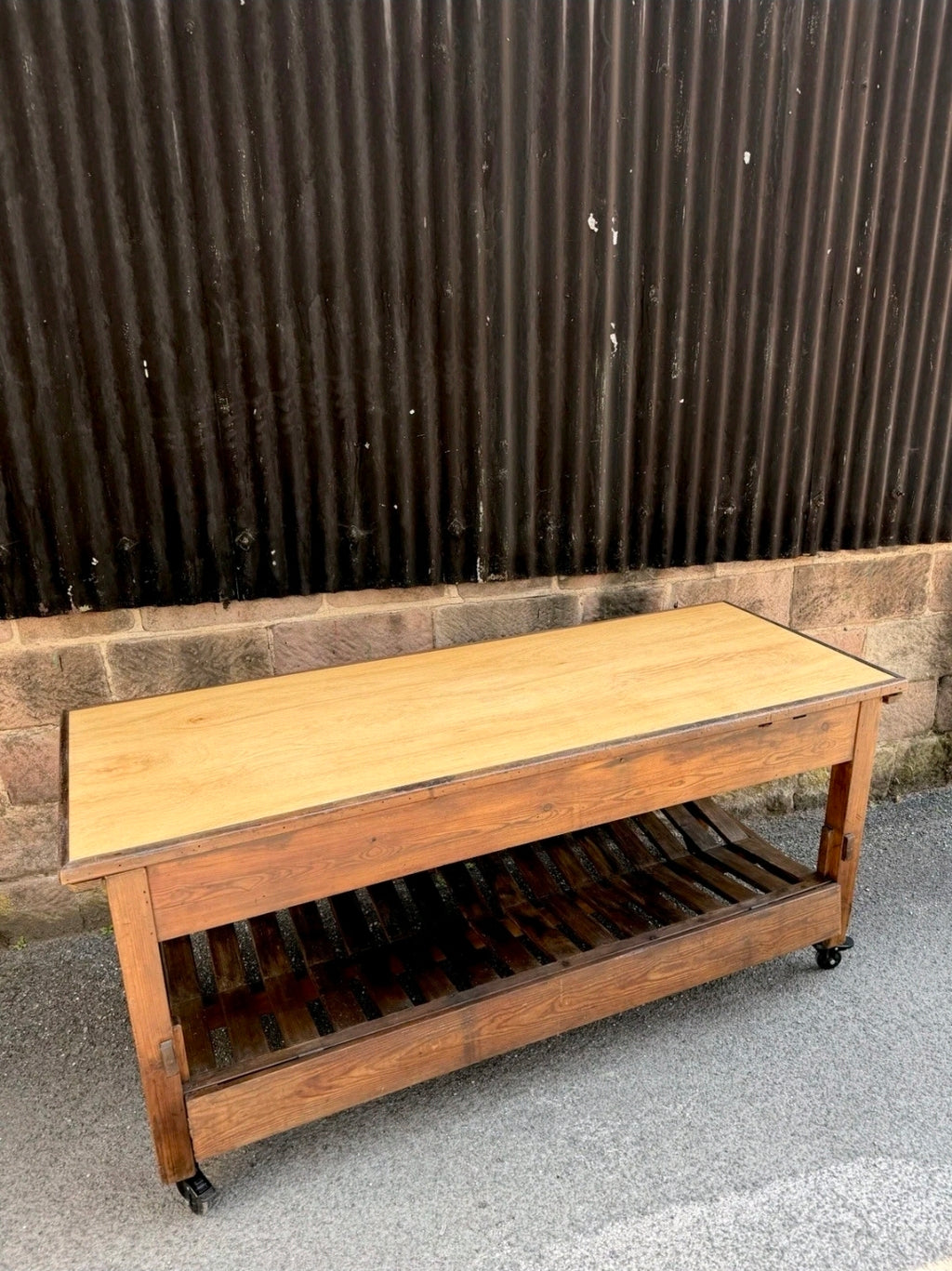 Vintage Industrial Drapers/Textile Mill Table. 1930’s, Kitchen Island, Original