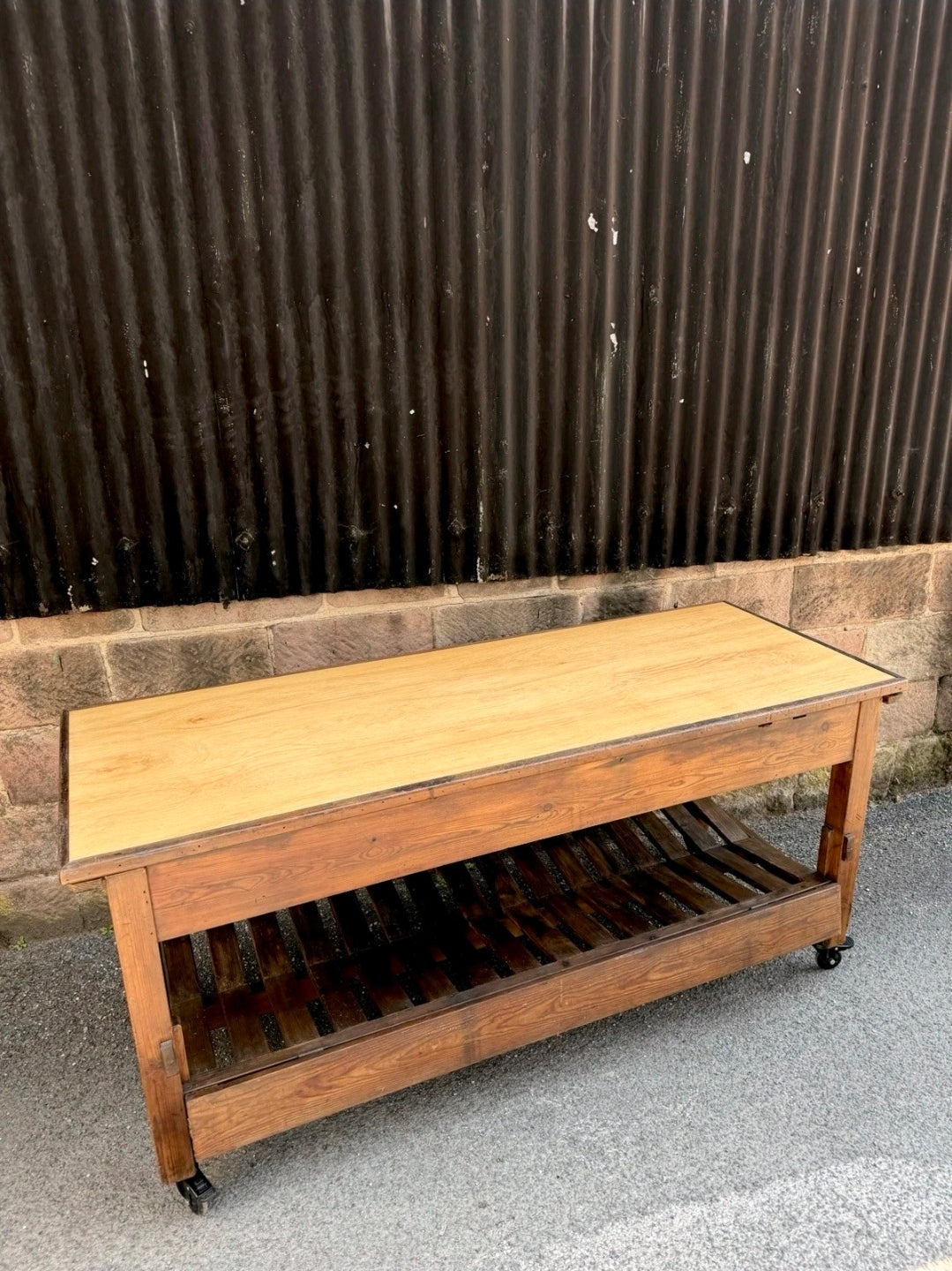 Vintage Industrial Drapers/Textile Mill Table. 1930’s, Kitchen Island, Original