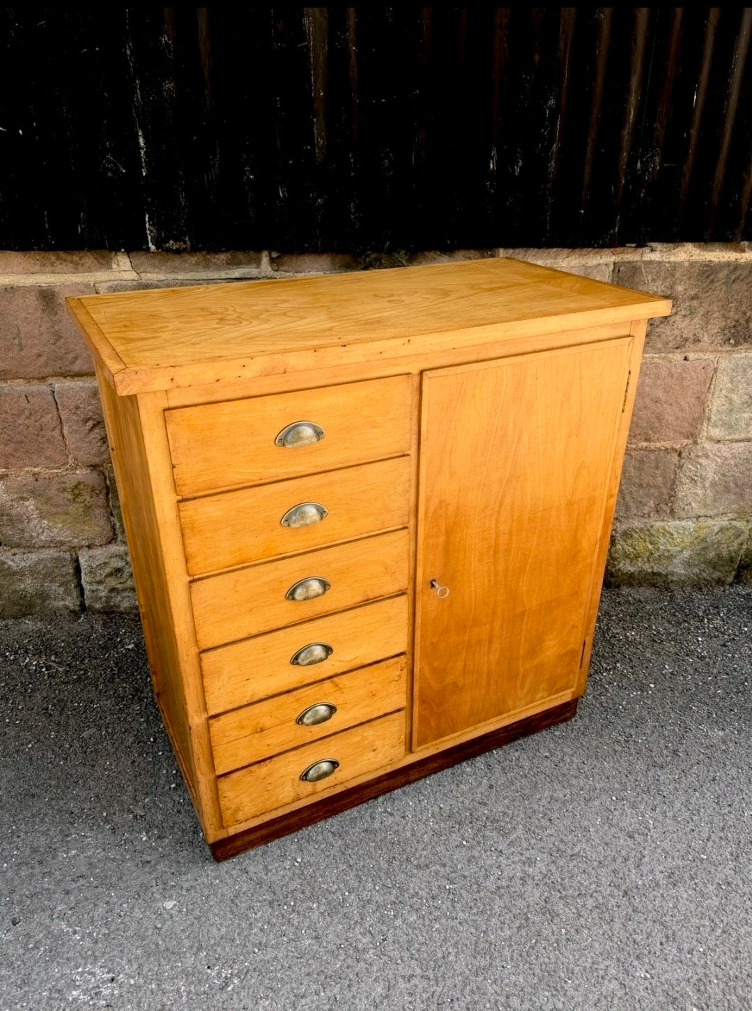 Mid Century Merchants Chest Of Drawers, Cupboard, Haberdashery,Bedroom,Clothes