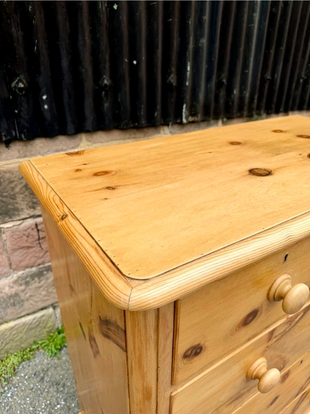 Antique Victorian Pine Chest Of Drawers, Original, 2 Over 3 Drawers, Lockable