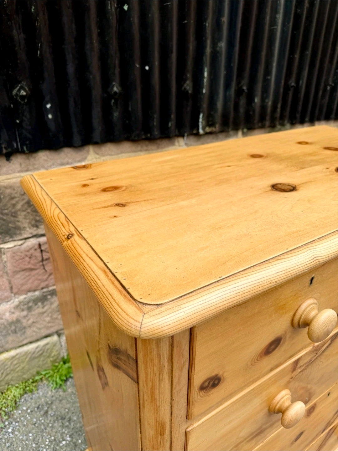 Antique Victorian Pine Chest Of Drawers, Original, 2 Over 3 Drawers, Lockable
