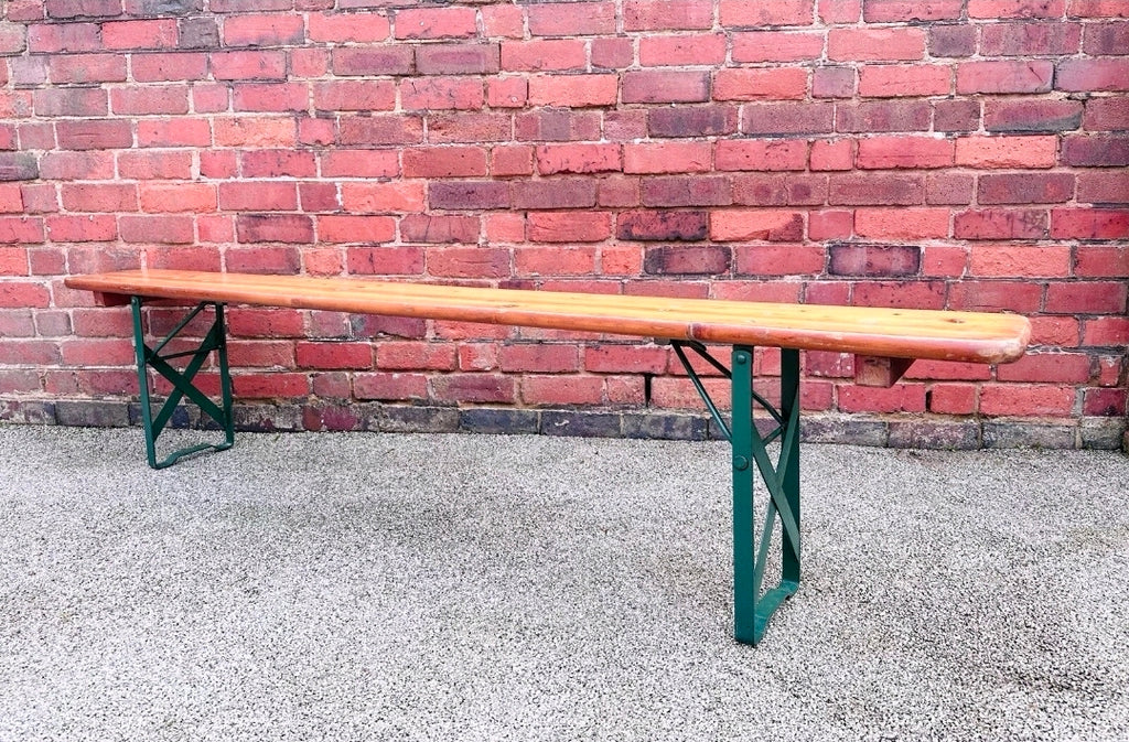 Vintage Italian Hardwood Beer Festival Benches, Dining, Pub, Bar, Garden Bench