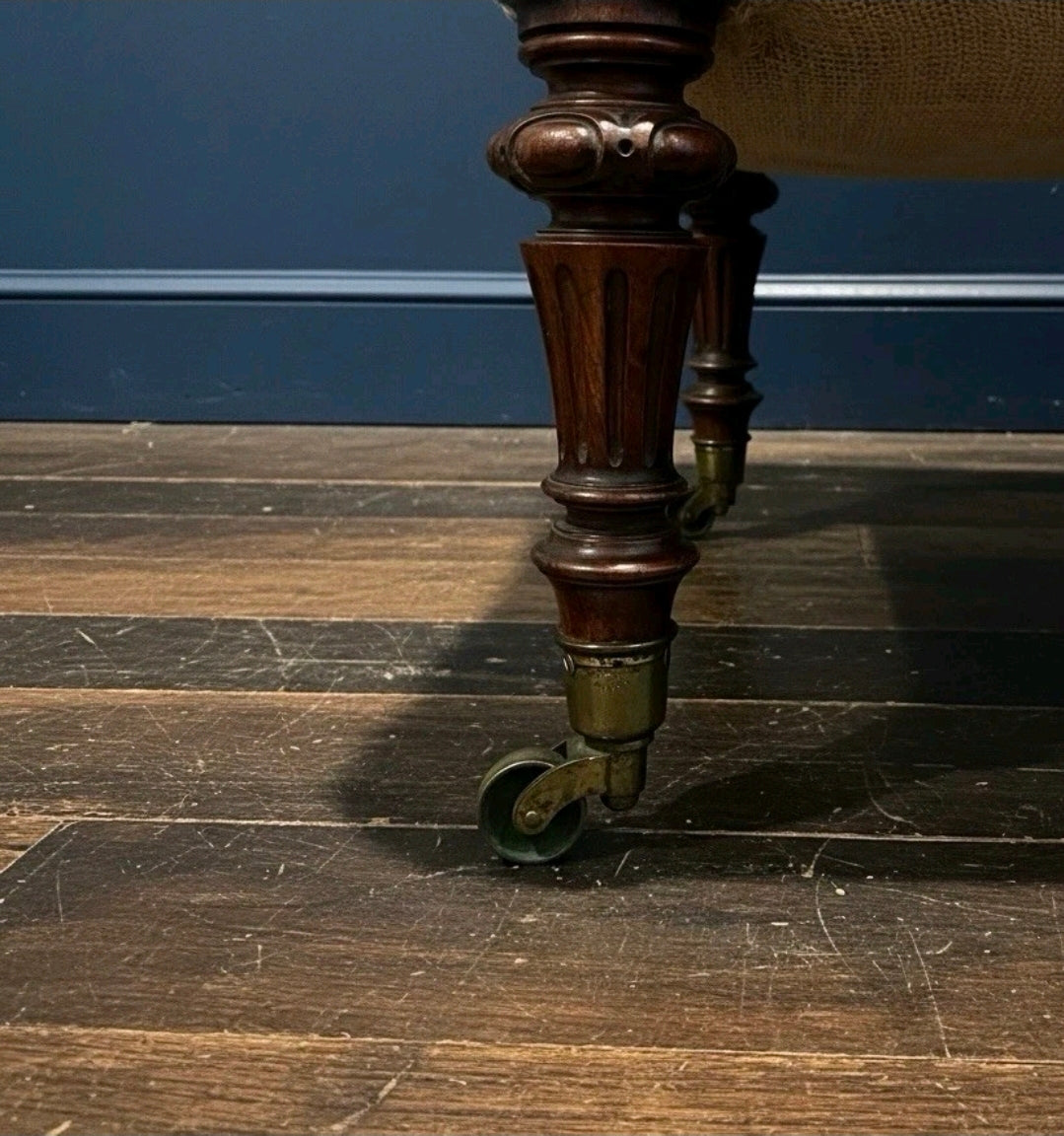 Victorian Prie dieu Chair Rosewood Upholstered Grey Chair, Bedroom, Occasional