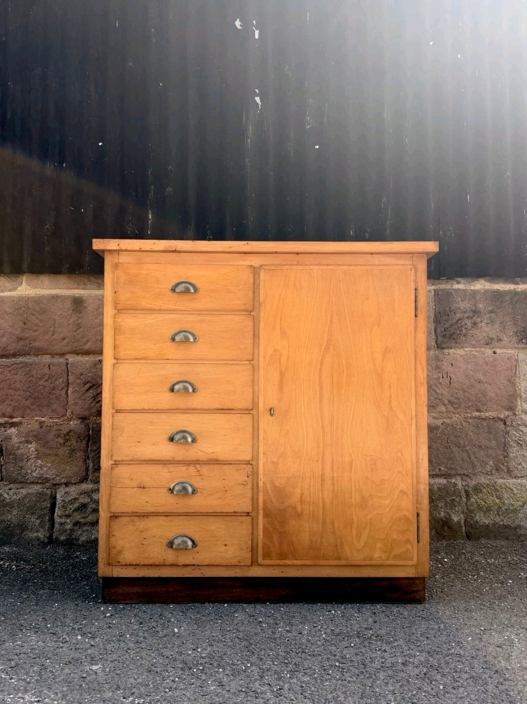 Mid Century Merchants Chest Of Drawers, Cupboard, Haberdashery,Bedroom,Clothes
