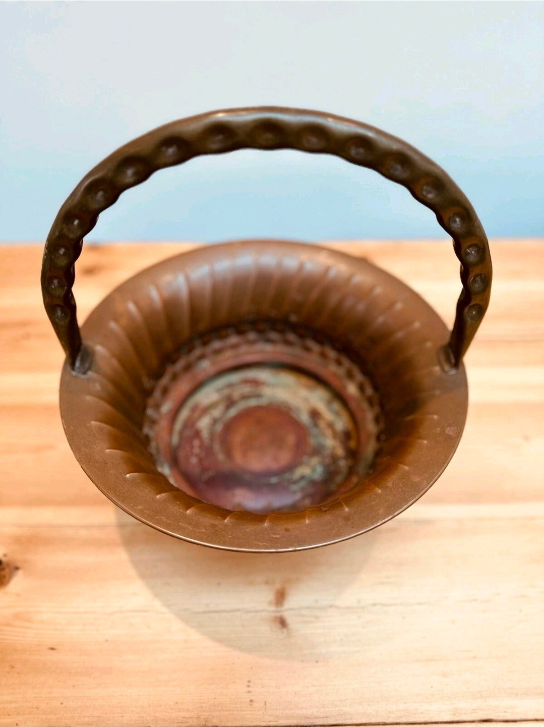 Vintage French GAOR Villedieu Copper Planter