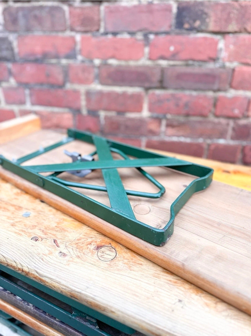 Vintage Italian Hardwood Beer Festival Benches, Dining, Pub, Bar, Garden Bench