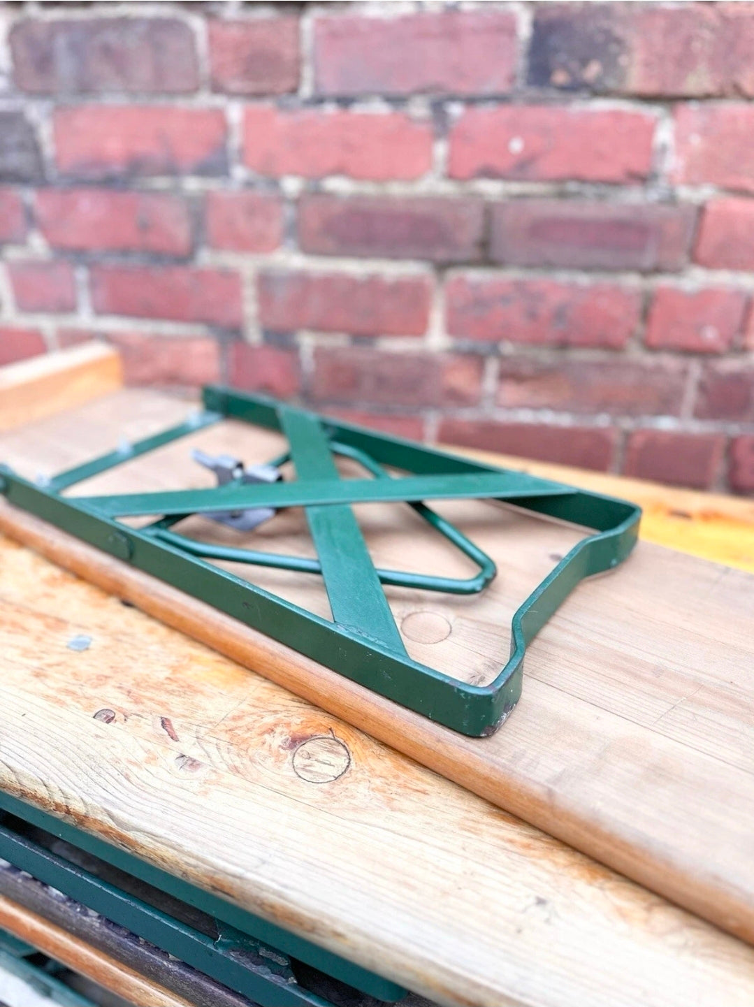 Vintage Italian Hardwood Beer Festival Benches, Dining, Pub, Bar, Garden Bench