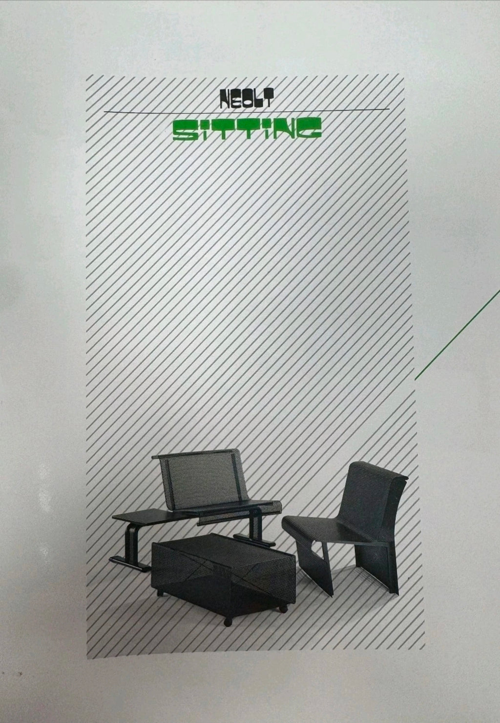 Punched Steel Plate, Outdoor Furniture Set by NEOLT, 1980s Patio, Garden Seating