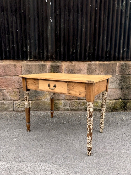 1920s Rustic Italian Pine Kitchen Table. Dining, Occasional. Side Table