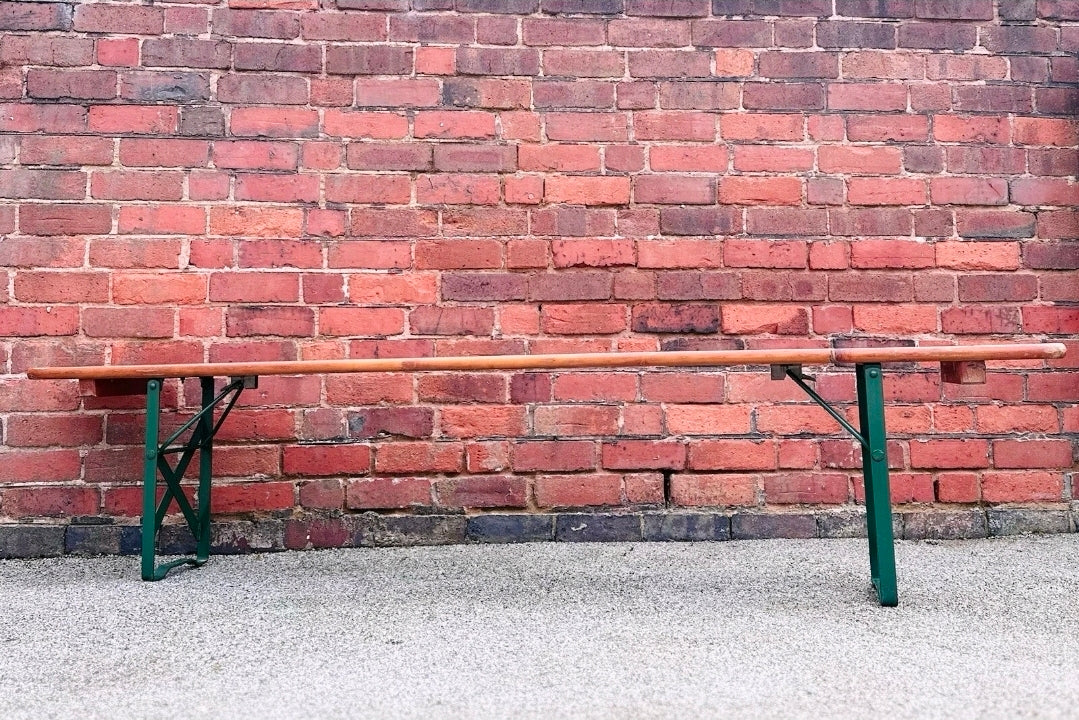 Vintage Italian Hardwood Beer Festival Benches, Dining, Pub, Bar, Garden Bench
