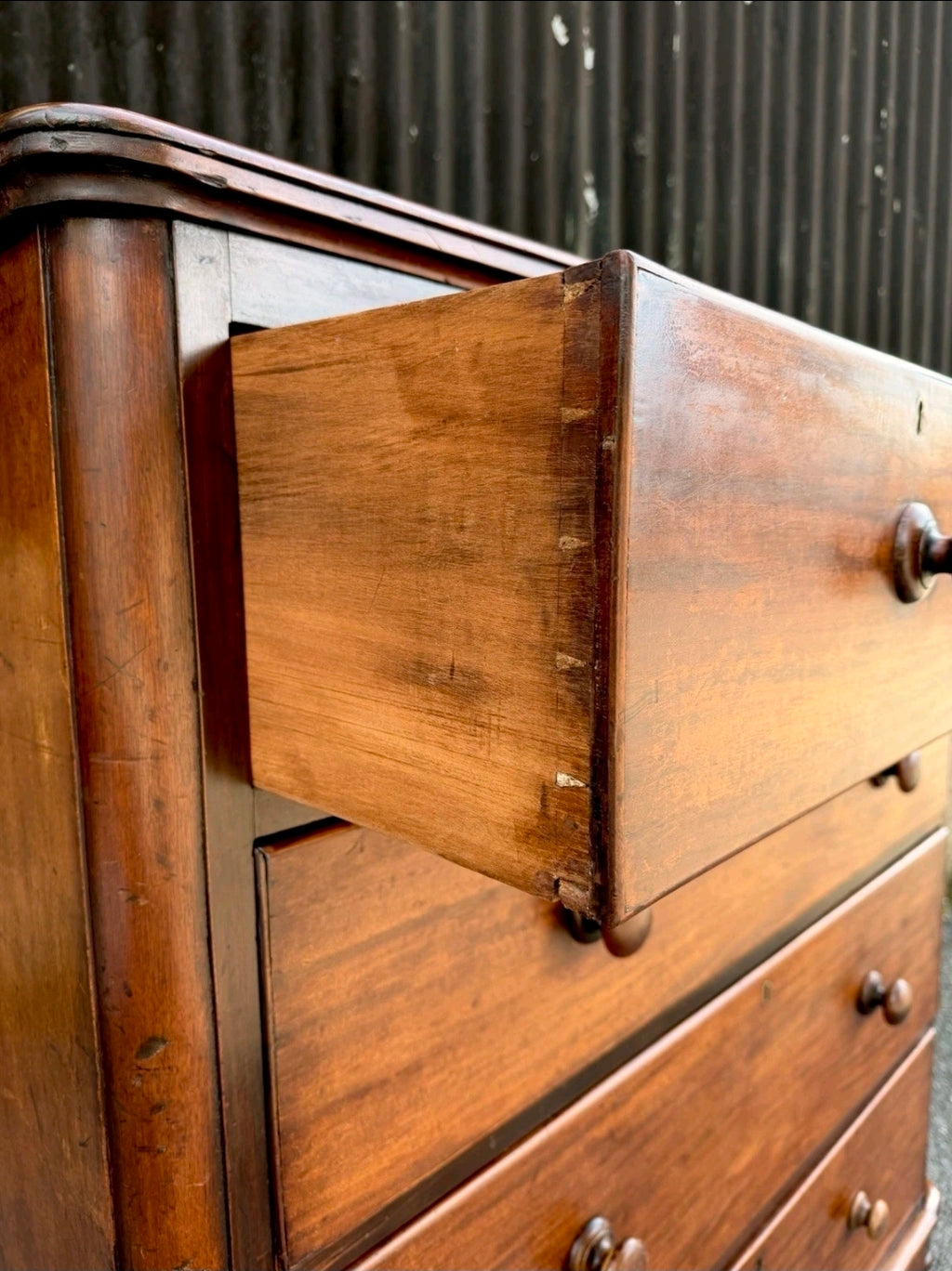Large Original Mahogany Victorian Chest Of Drawers C1880, Storage, Bedroom,