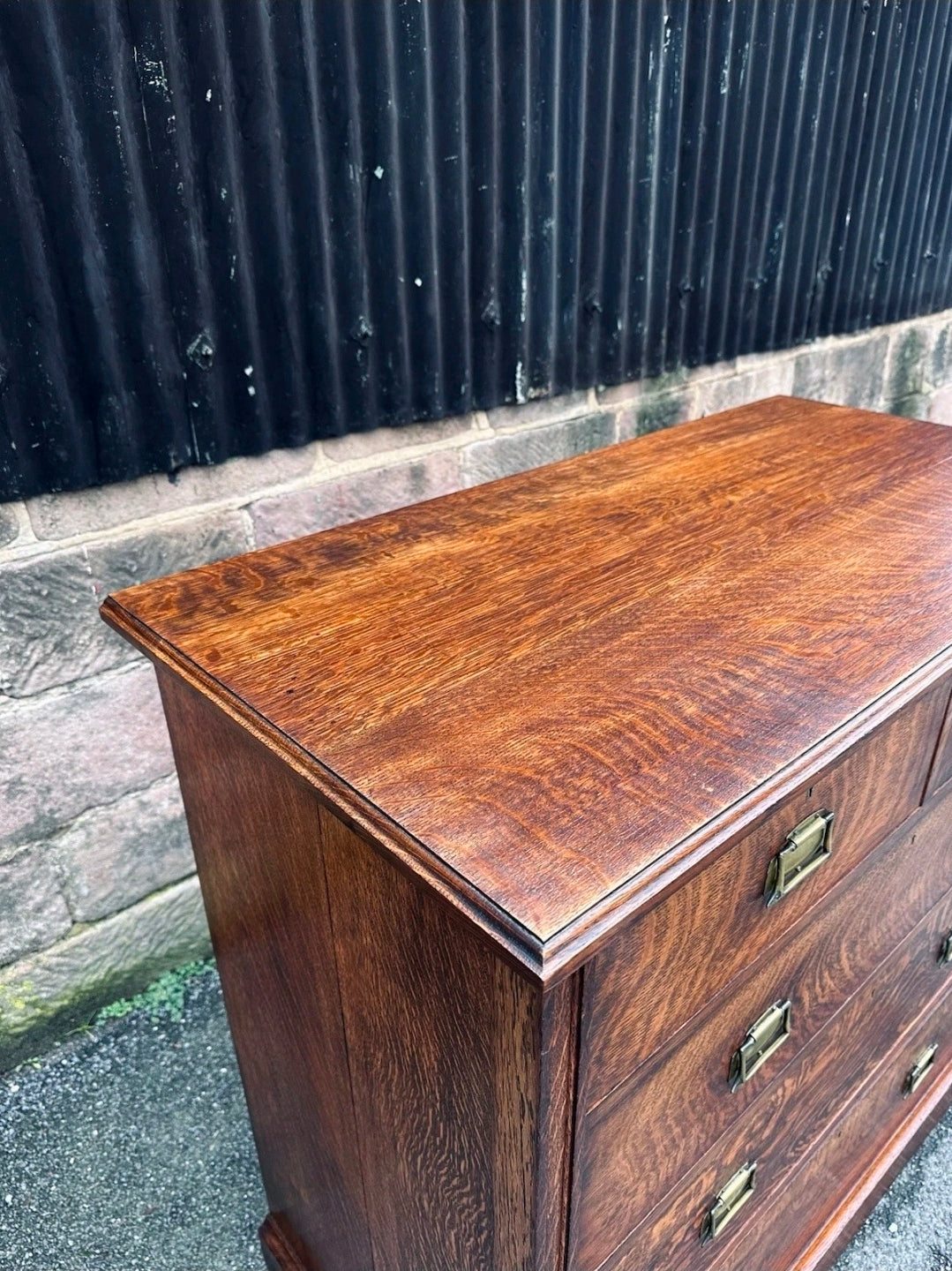 Large Antique Oak Chest Of Drawers, Edwardian C1910, 5 Drawers, Jones Moss & Co