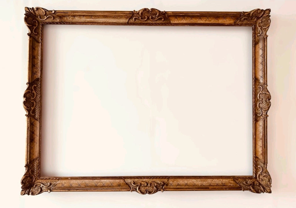 Antique Late 19th Century Italian Wood & Gesso Picture Frame