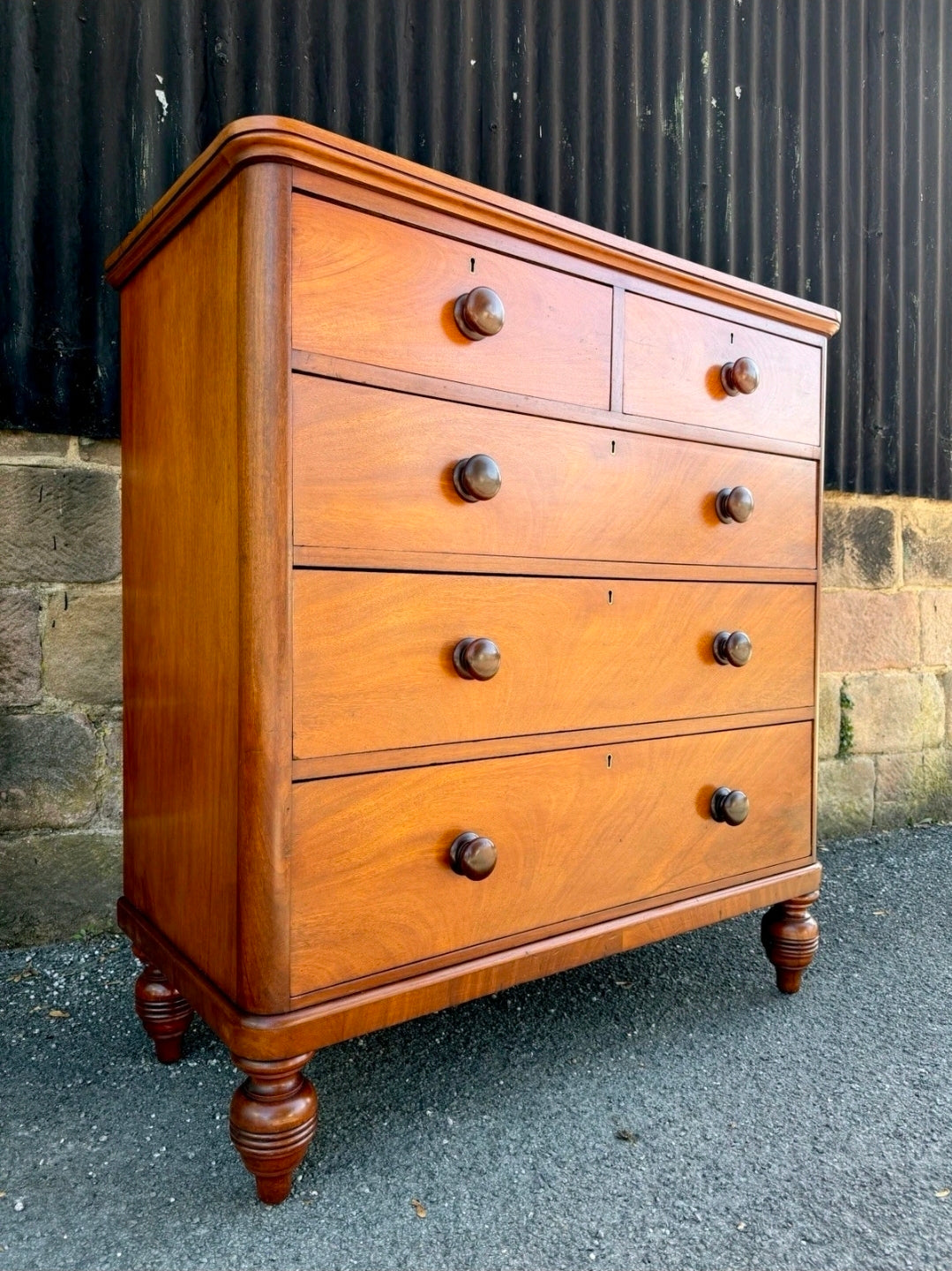 Large Antique Chest Of Drawers C1870, Victorian, Mahogany, Bedroom, Makers Mark