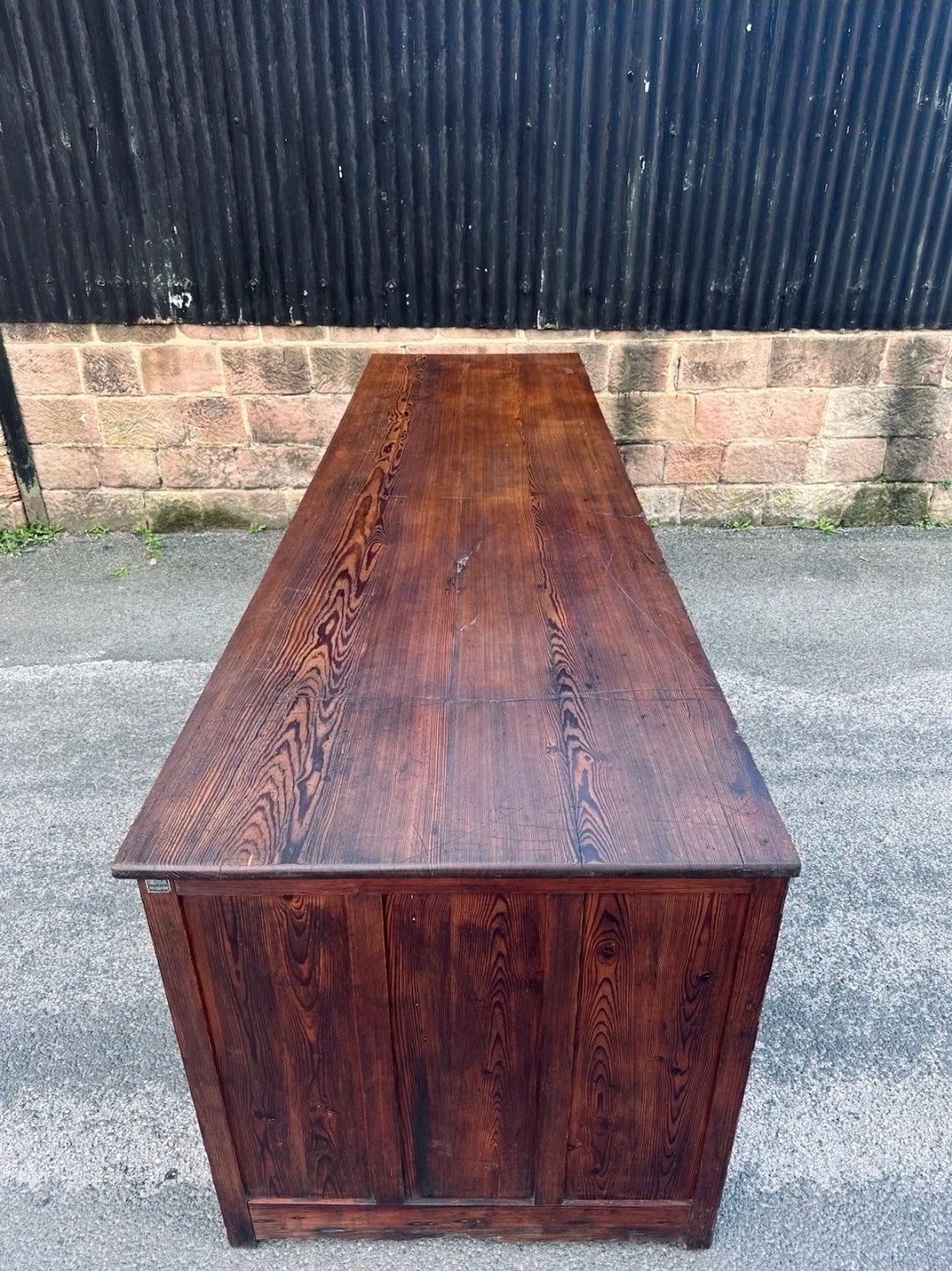 1920s Fiat Factory Bank Of Workshop Drawers. Kitchen Island, Garage,Shop Counter