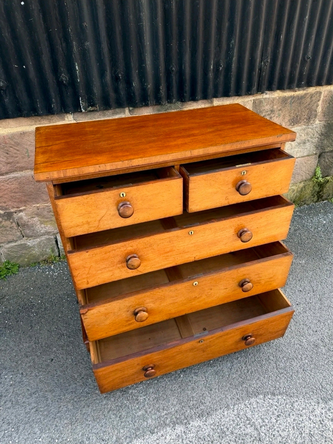 Antique Mahogany Chest Of Drawers, Late Victorian, 5 Drawers, Bedroom