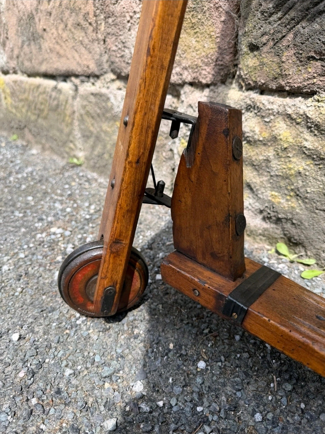 Vintage Mid Century Italian Children's Scooter - Red, Metal, Display, Decorative