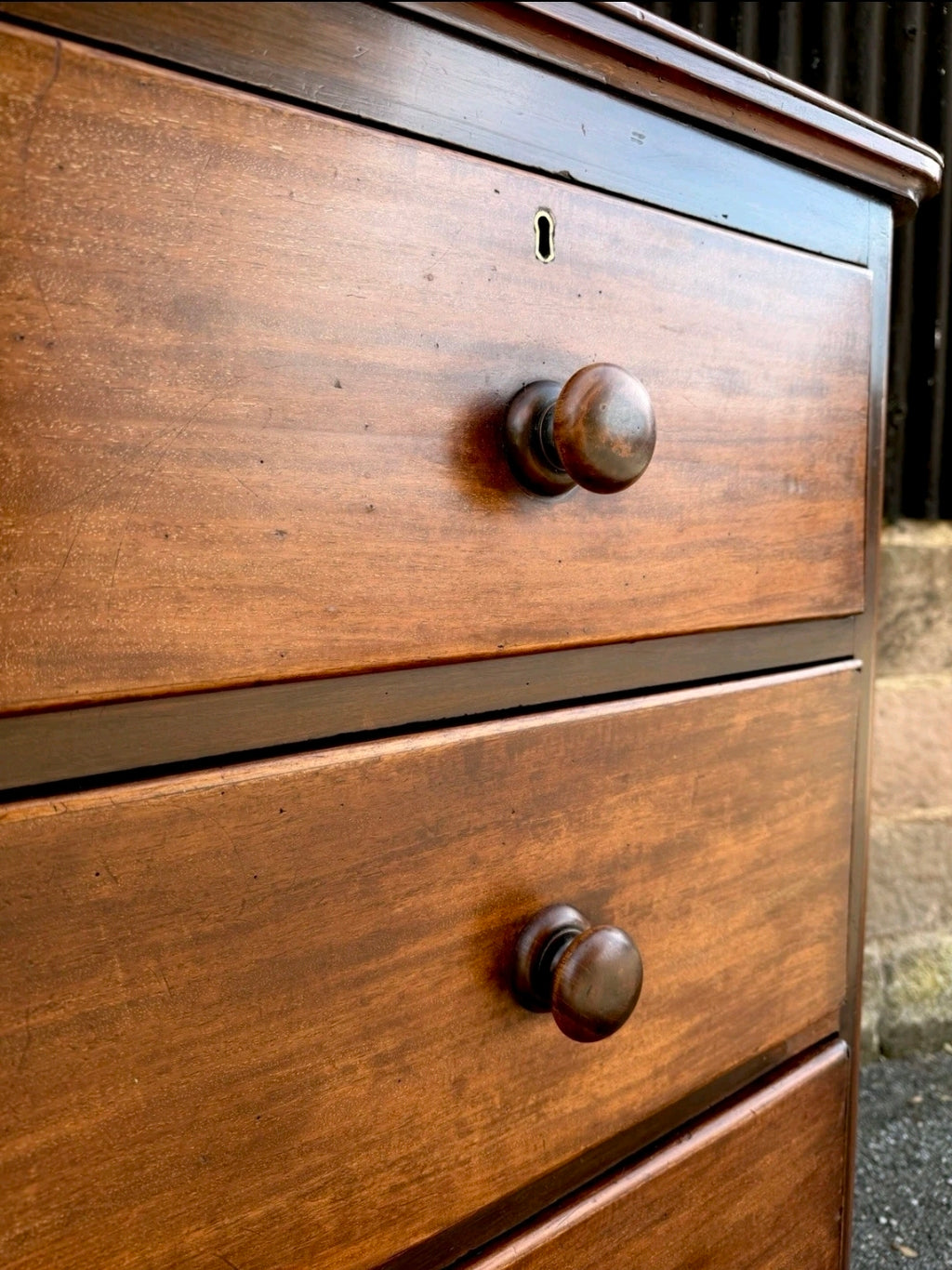 Large Original Mahogany Victorian Chest Of Drawers C1880, Storage, Bedroom,