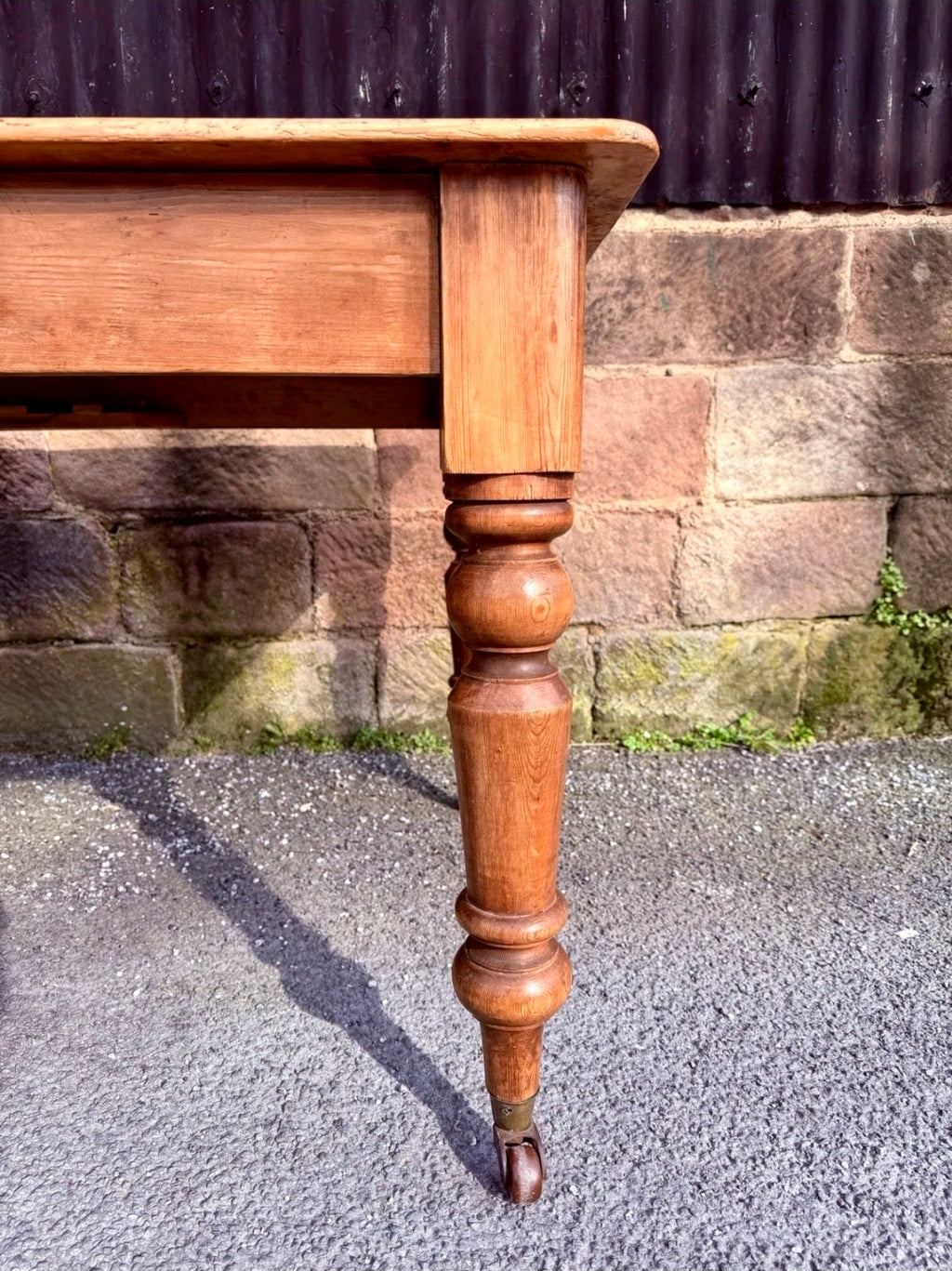 Victorian Farmhouse Scrub Top Pine Dining Table C1880. Country, Kitchen, Rustic