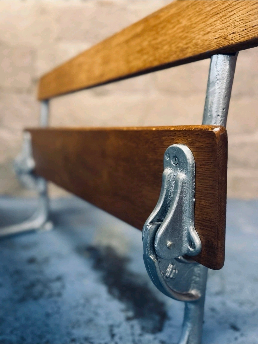 Antique Double School Desk. Oak & Cast Iron. Playroom, Kids Workspace, Nursery