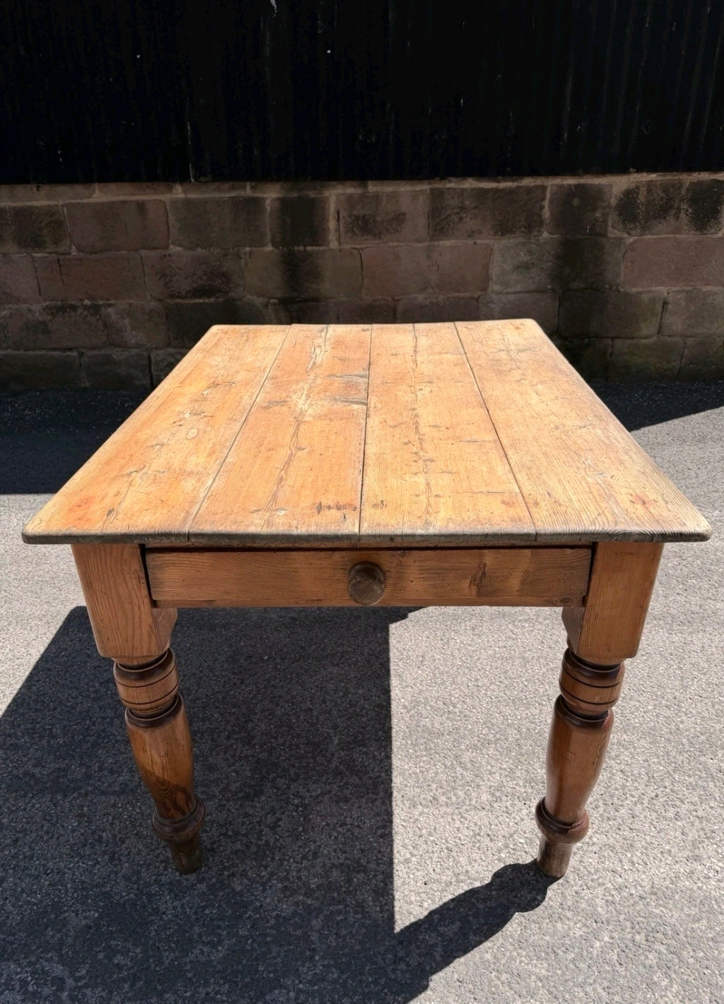 Victorian Farmhouse Antique Pine Dining Table C1880. Country, Cottage, Rustic.