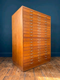 1950s Tall Architects’ Plan Chest. Oak & Birch. Artists, Studio, Storage.