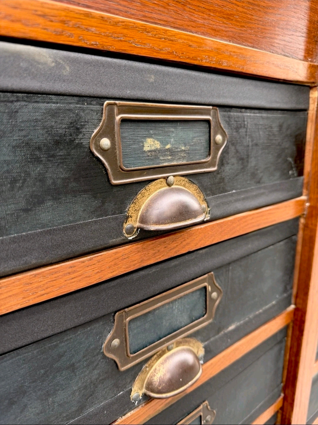 1920s Continental Filing Cabinet/Cartonnier. Oak, 30 Drawers, Haberdashery.