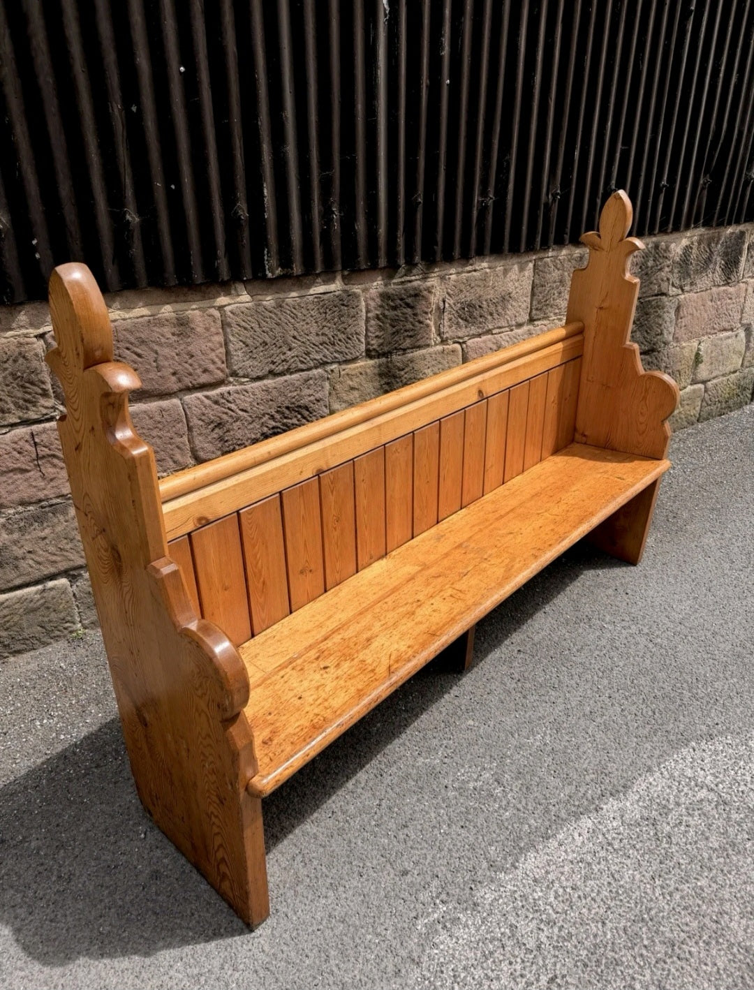 Victorian Pine Church Pew. 4 Seater, Hallway, Bench, Kitchen Seating, Dining