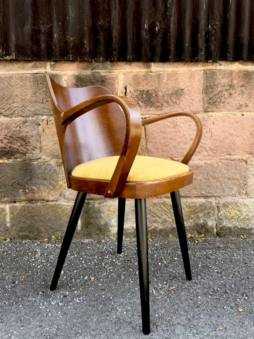 Pair of Mid-Century Model 515/F Bentwood Armchairs by Oswald Haerdtl For Thonet