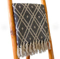Boho Comfort Throw (Black and Beige)