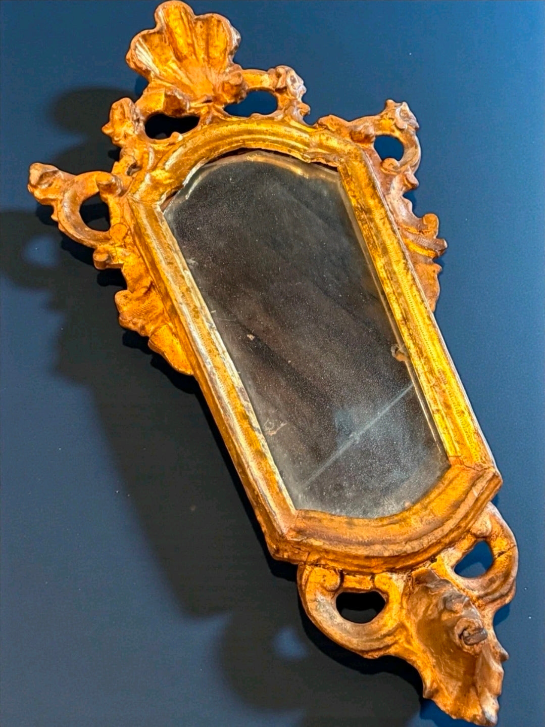 Antique 18th Century Gilded Wood Wall Mirrors. Pier Mirror. Italian. Decoration