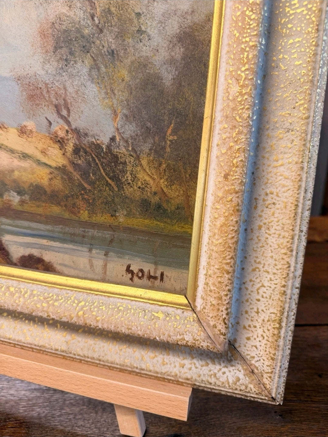 Vintage Oil Painting Of Italian Countryside Scene. Framed, Signed, Original