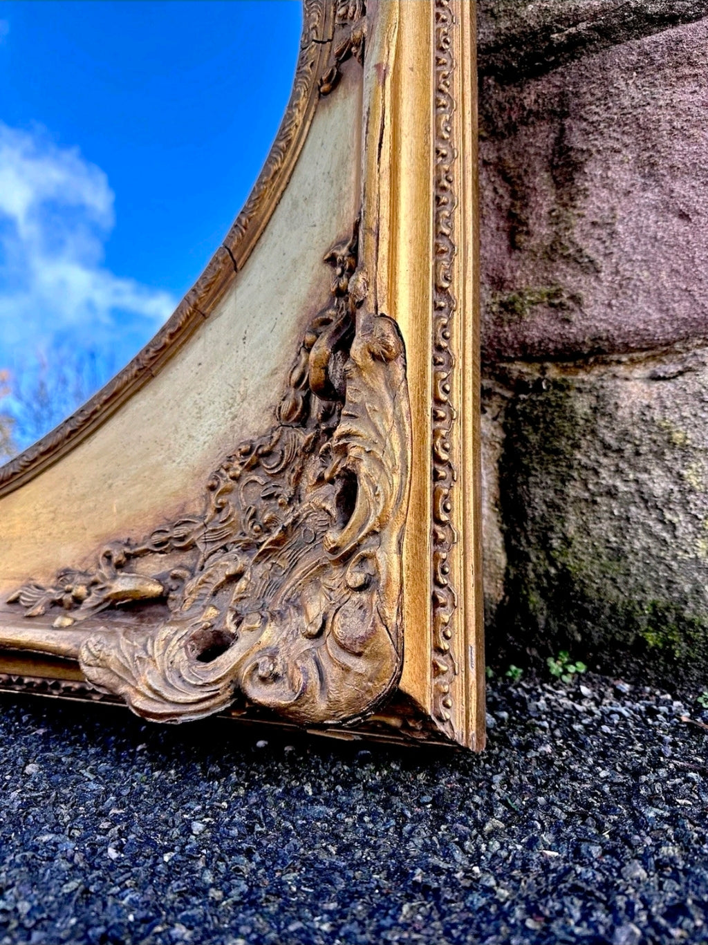 Large Ornate Gilt Framed Late 19th Century Italian Mirror