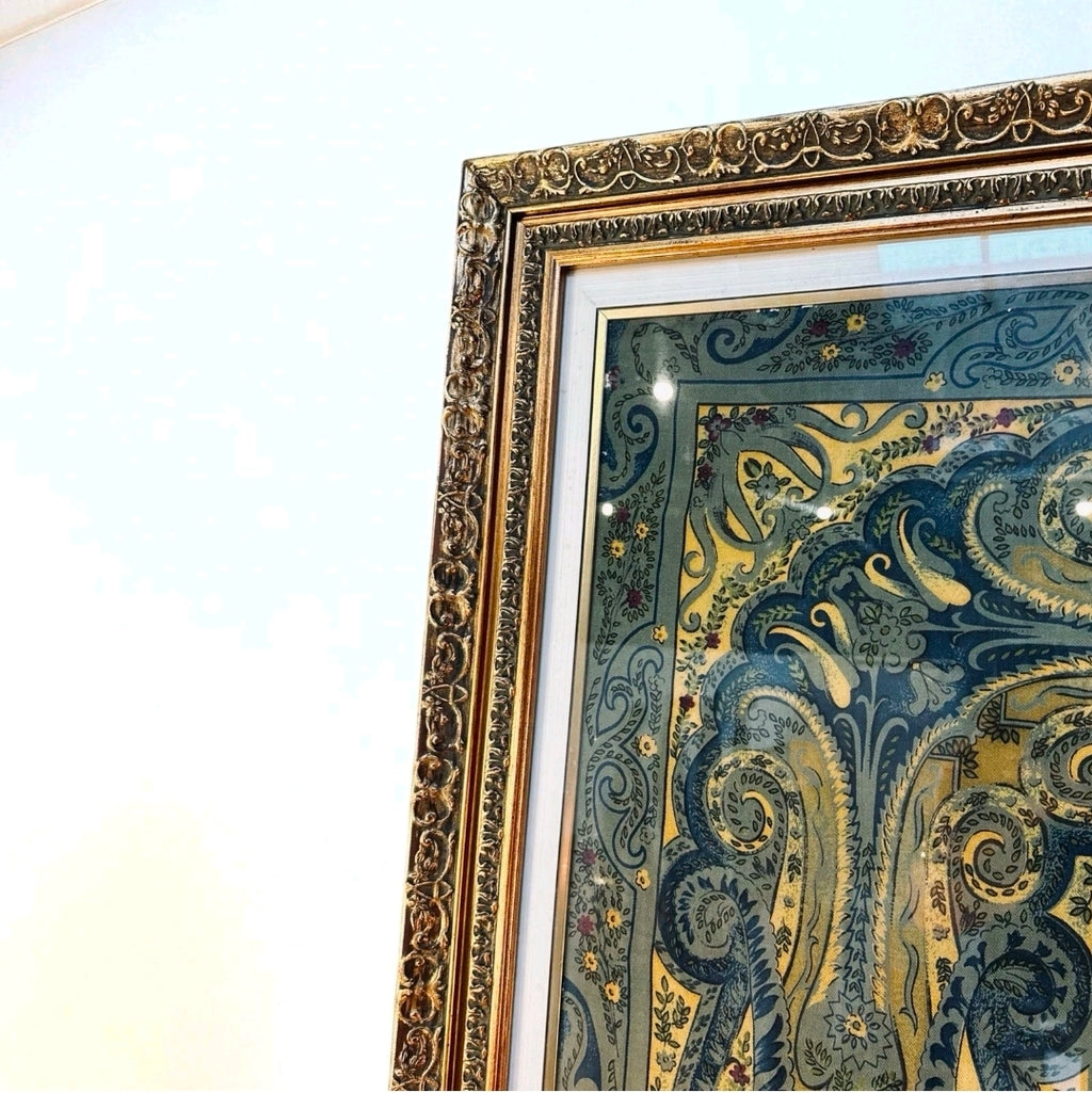 Large Vintage Italian Framed Tapestry. 1930’s 155x159cm.Wall Art, Statement Piece