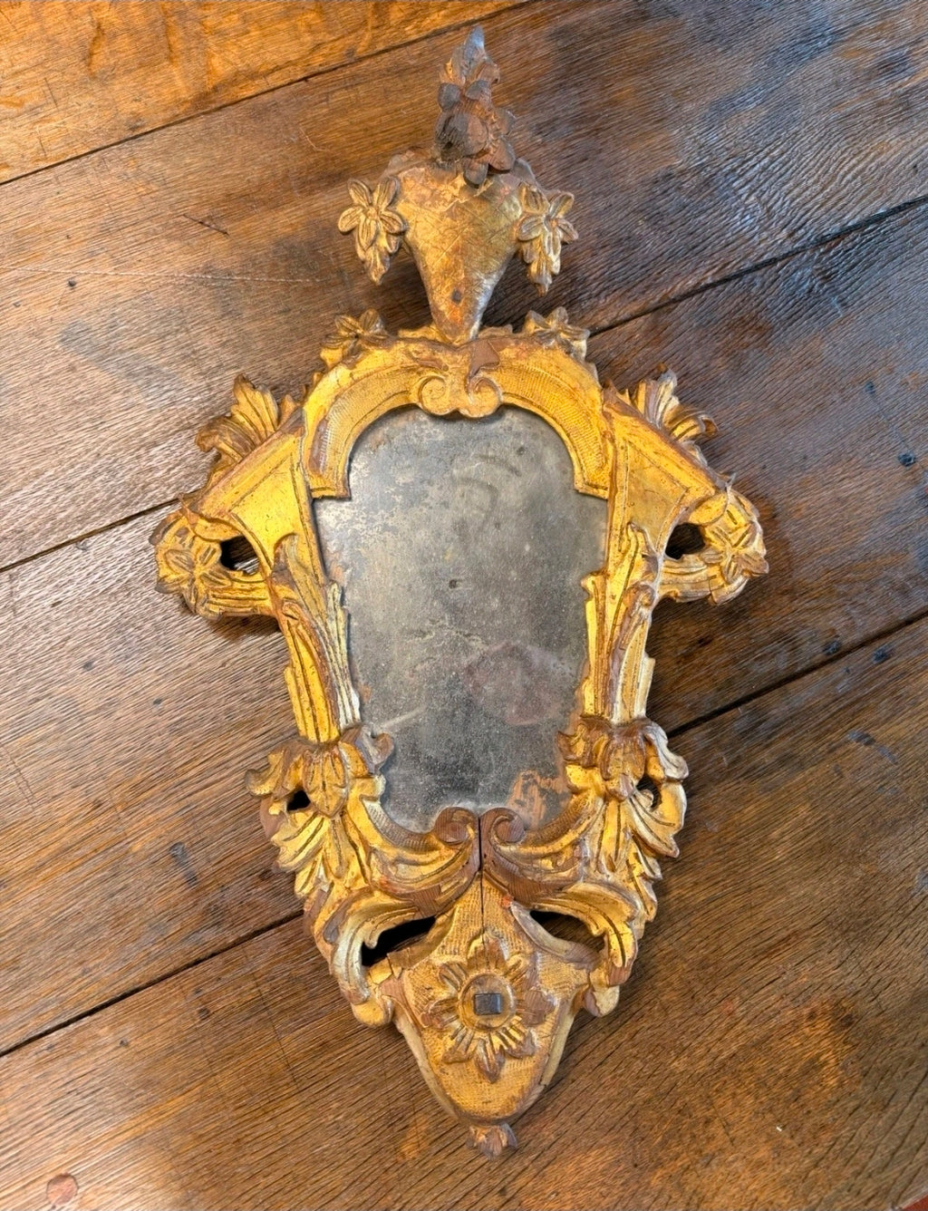 Antique 18th Century Gilded Wood Wall Mirrors. Pier Mirror. Italian. Decoration